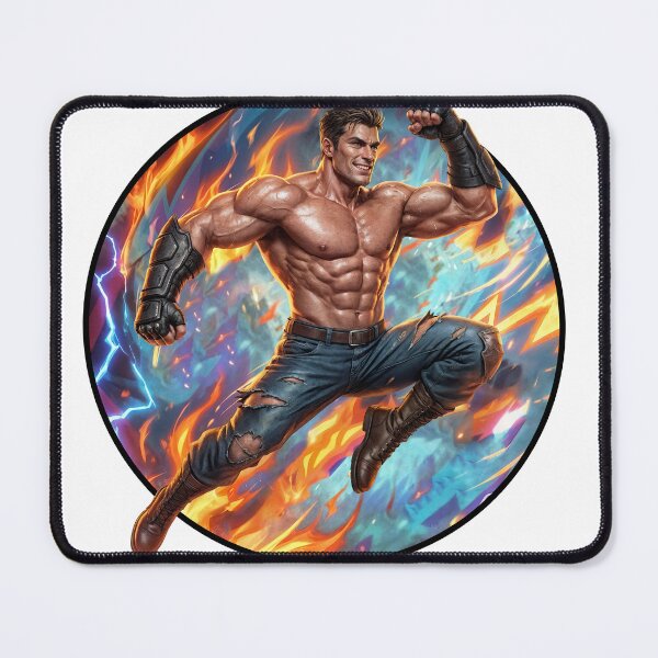 Item preview, Power Surge – Explosive Retro Action Art designed and sold by ForeverPrintsOK.