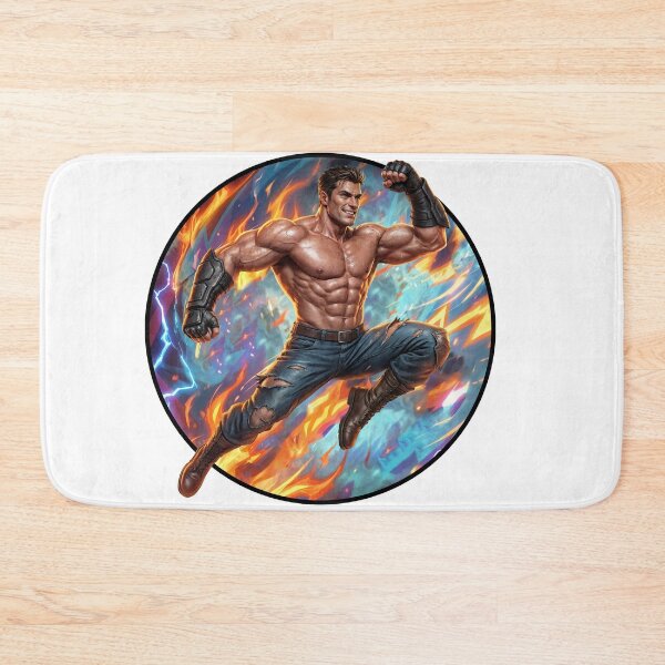 Item preview, Power Surge – Explosive Retro Action Art designed and sold by ForeverPrintsOK.