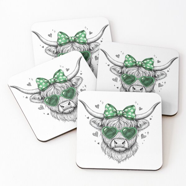 Item preview, Vintage Highland Cow St. Patrick's Day, Retro St Patricks Day, Funny St Patty's Day, St Patricks Coquette designed and sold by DesignDenDo ⭐⭐⭐⭐⭐.