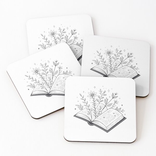 Item preview, Open Bible with Flowers Line Art Sticker designed and sold by TJprint.