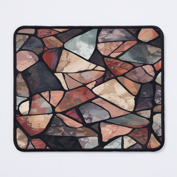 Item preview, Abstract Stained Glass Pattern in Muted Pastel Jewel Tones designed and sold by mari0n980.
