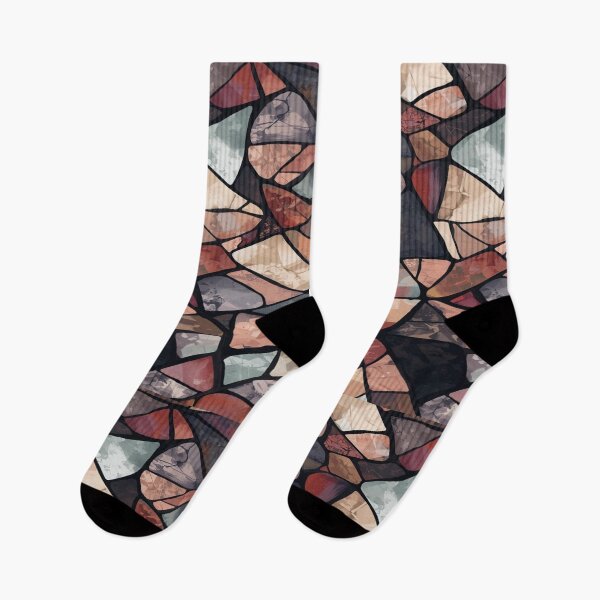 Item preview, Abstract Stained Glass Pattern in Muted Pastel Jewel Tones designed and sold by mari0n980.