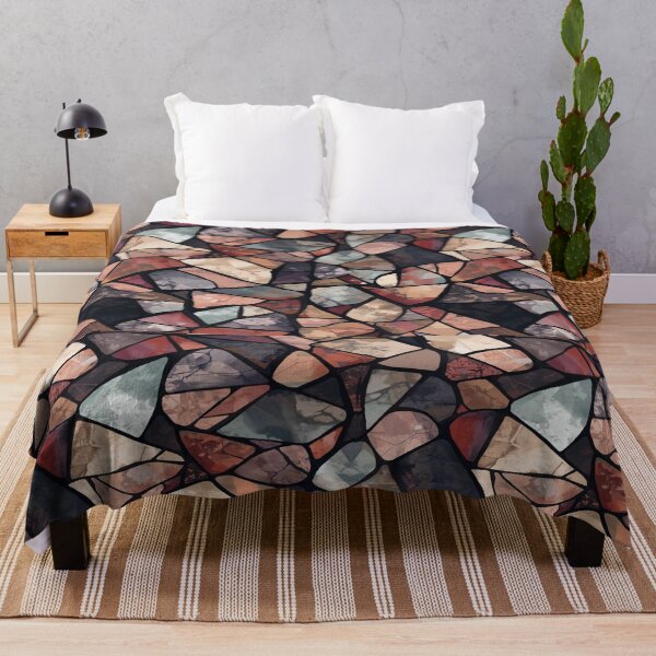 Item preview, Abstract Stained Glass Pattern in Muted Pastel Jewel Tones designed and sold by mari0n980.