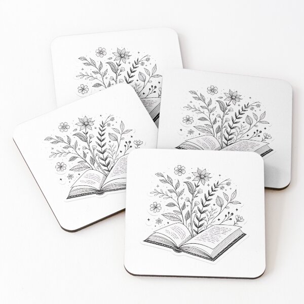 Item preview, Open Bible with Flowers Line Art Sticker designed and sold by TJprint.