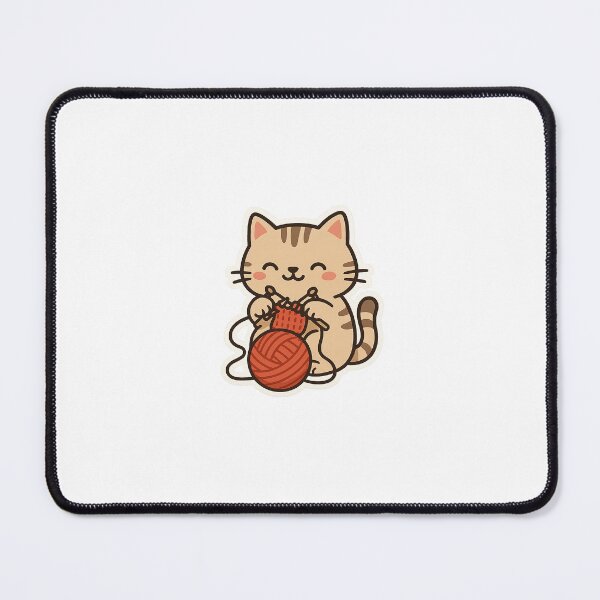 Item preview, Knitting Cat designed and sold by jensenlovescats.