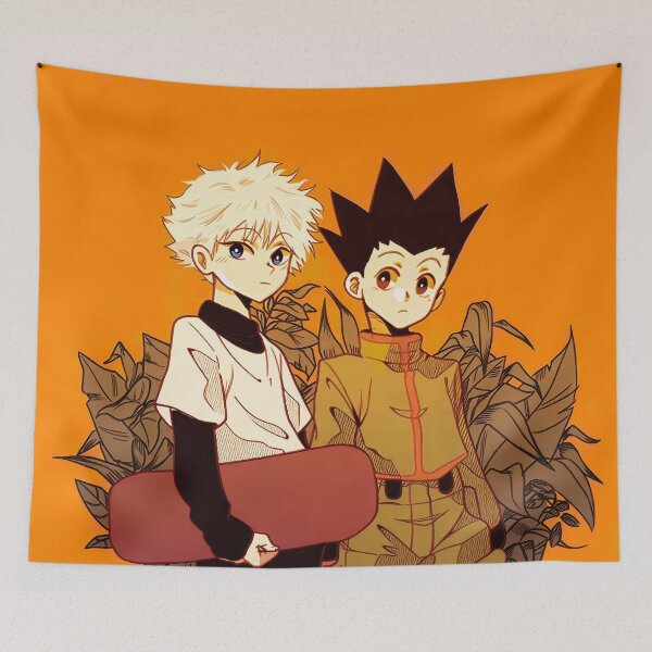 Item preview, Hunter Duo Friendship – Warm Anime Illustration designed and sold by PosterFuel.