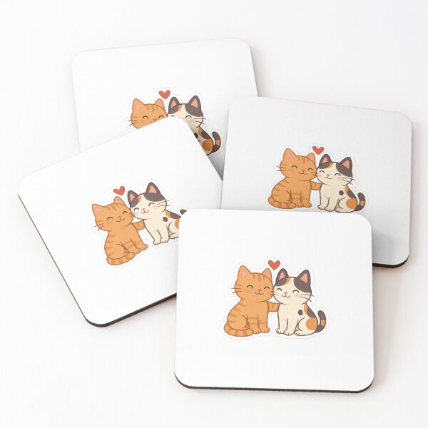 Item preview, Orange Cat and Calico Cat Best Friends  designed and sold by jensenlovescats.