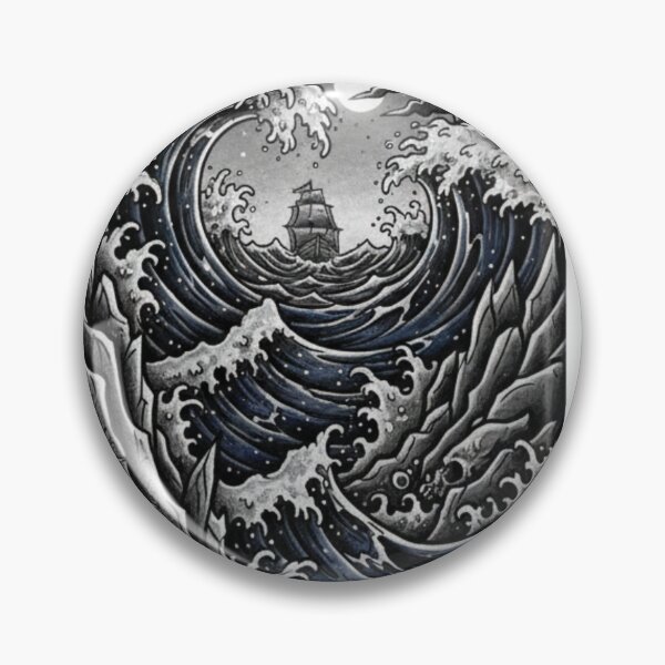 Item preview, Abyssal Voyage: Ghost Ship in the Eye of the Storm designed and sold by MiracleDroplet.