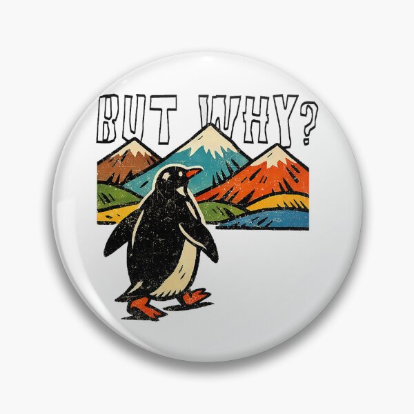 Item preview, But Why Retro Nihilist Penguin Graphic designed and sold by Michasstuckey.