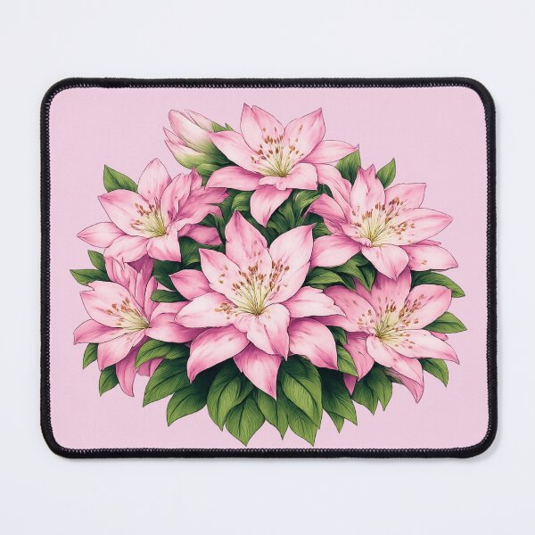 Item preview, Pink Alstroemeria Embraced by Green Leaves designed and sold by NatureFloralArts.