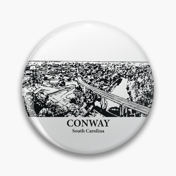 Item preview, Conway SC - Ink Cityscape Illustration designed and sold by Lakeric Cityscapes.