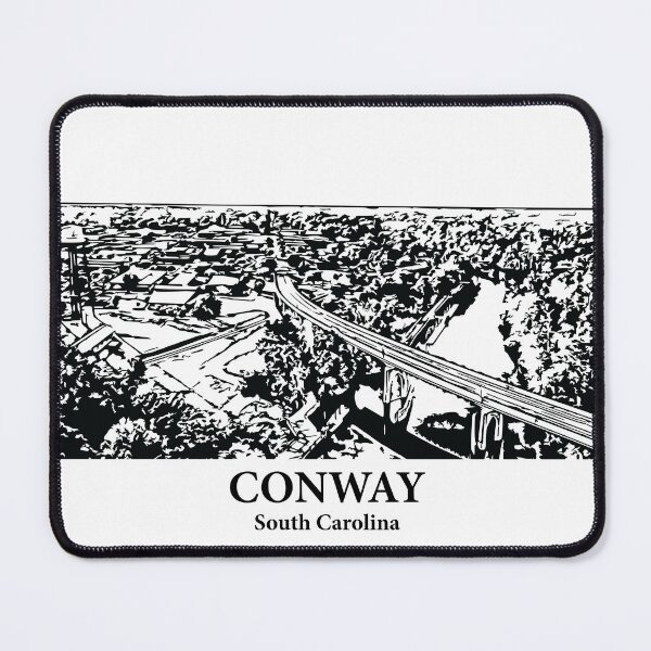Item preview, Conway SC - Ink Cityscape Illustration designed and sold by Lakeric Cityscapes.