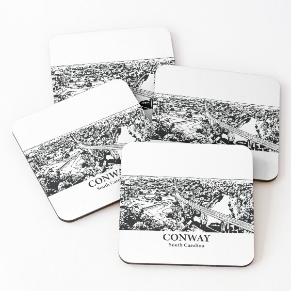 Item preview, Conway SC - Ink Cityscape Illustration designed and sold by Lakeric Cityscapes.