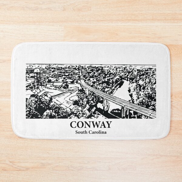 Item preview, Conway SC - Ink Cityscape Illustration designed and sold by Lakeric Cityscapes.