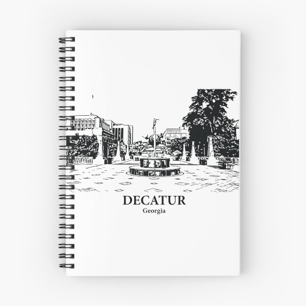 Item preview, Decatur GA - Ink Cityscape Illustration designed and sold by Lakeric Cityscapes.