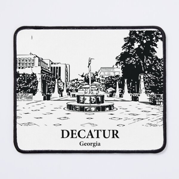 Item preview, Decatur GA - Ink Cityscape Illustration designed and sold by Lakeric Cityscapes.