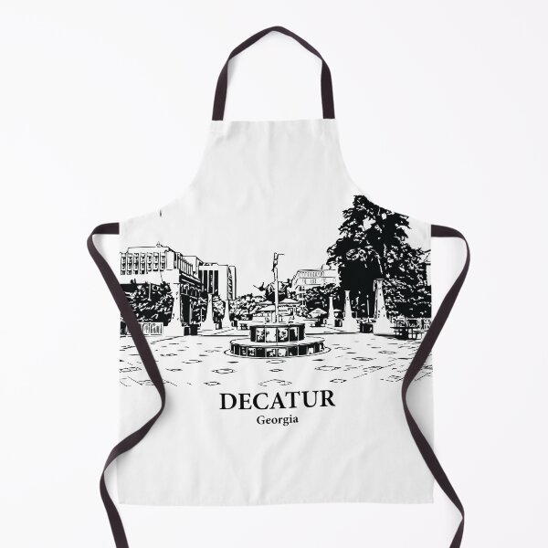 Item preview, Decatur GA - Ink Cityscape Illustration designed and sold by Lakeric Cityscapes.