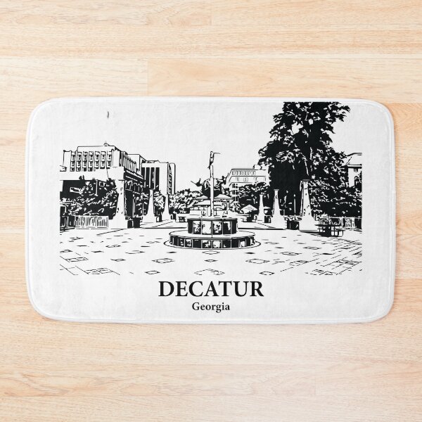 Item preview, Decatur GA - Ink Cityscape Illustration designed and sold by Lakeric Cityscapes.