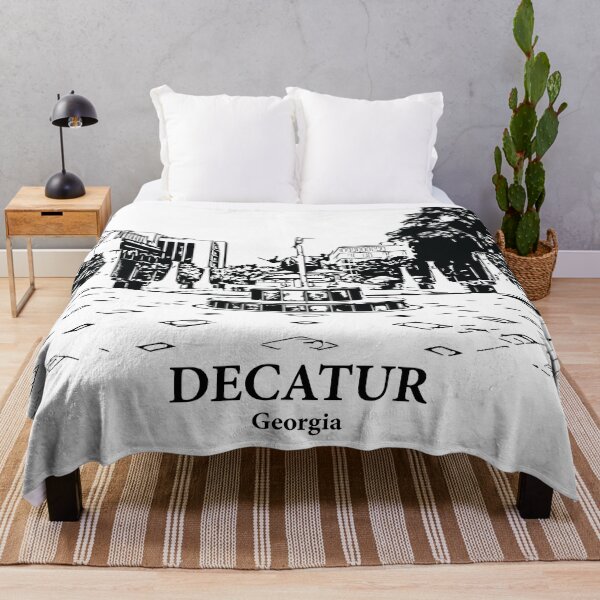 Item preview, Decatur GA - Ink Cityscape Illustration designed and sold by Lakeric Cityscapes.
