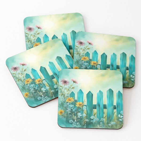 Item preview, Turquoise Cottage Fence designed and sold by CalmnessbyChoice.