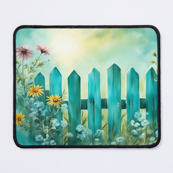 Item preview, Turquoise Cottage Fence designed and sold by CalmnessbyChoice.