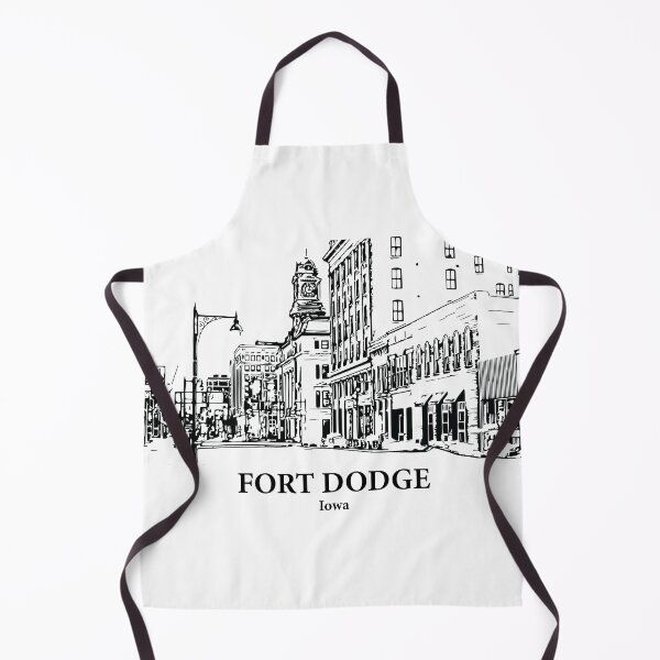Item preview, Fort Dodge IA - Ink Cityscape Illustration designed and sold by Lakeric Cityscapes.