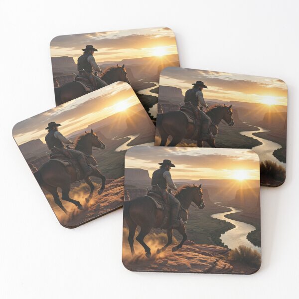 Item preview, Lone Cowboy at Sunset Canyon designed and sold by johanboliem.