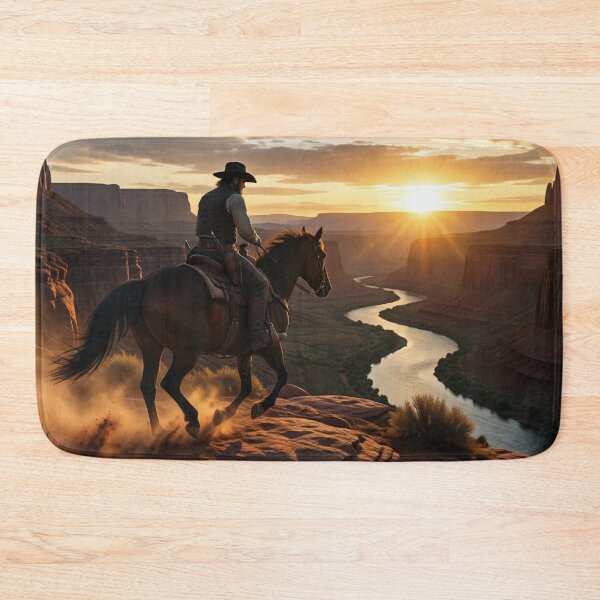 Item preview, Lone Cowboy at Sunset Canyon designed and sold by johanboliem.