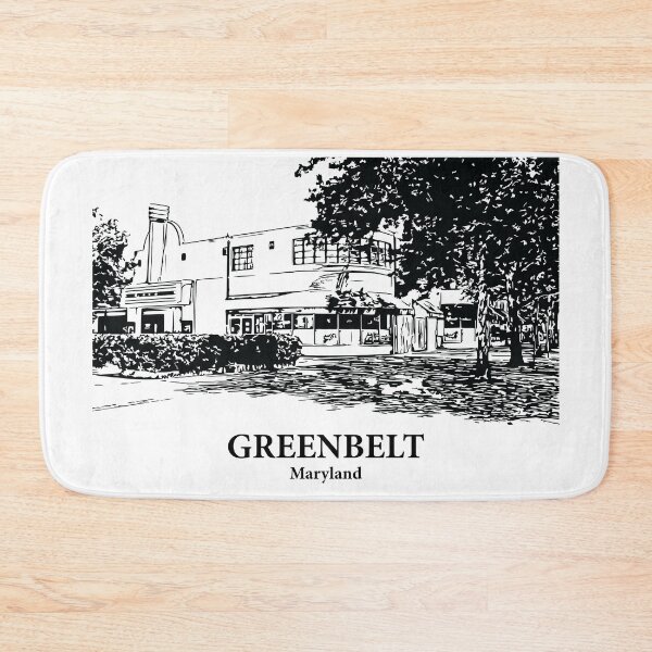 Item preview, Greenbelt MD - Ink Cityscape Illustration designed and sold by Lakeric Cityscapes.