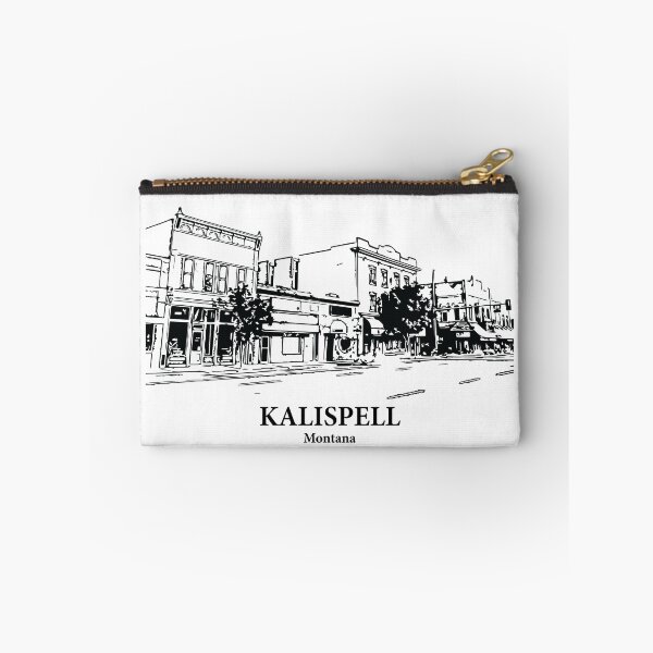 Item preview, Kalispell MT - Ink Cityscape Illustration designed and sold by Lakeric Cityscapes.