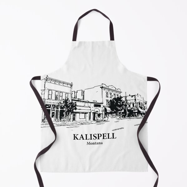 Item preview, Kalispell MT - Ink Cityscape Illustration designed and sold by Lakeric Cityscapes.