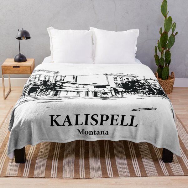 Item preview, Kalispell MT - Ink Cityscape Illustration designed and sold by Lakeric Cityscapes.