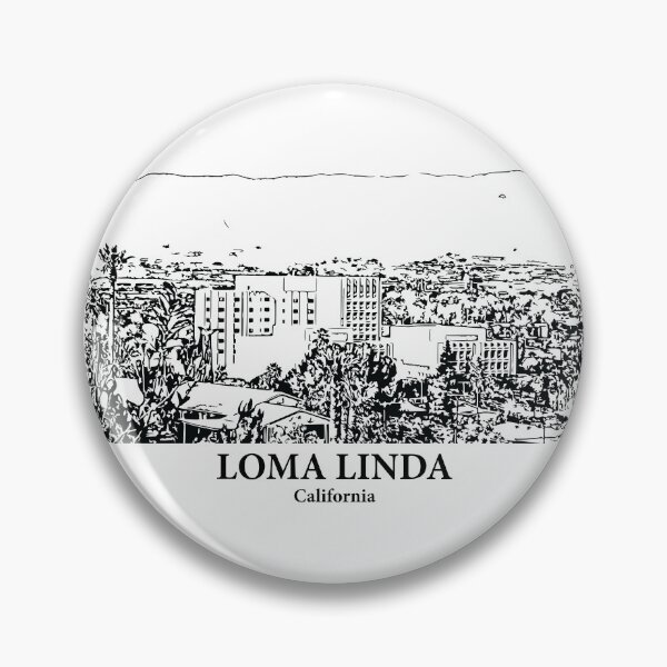Item preview, Loma Linda CA - Ink Cityscape Illustration designed and sold by Lakeric Cityscapes.