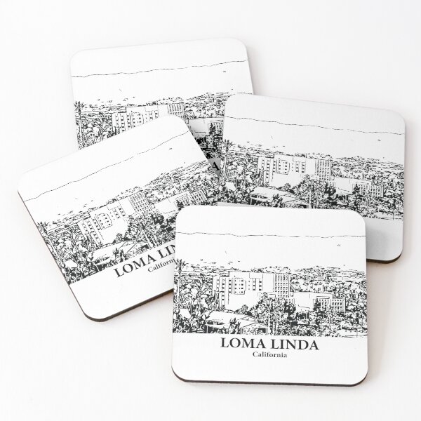 Item preview, Loma Linda CA - Ink Cityscape Illustration designed and sold by Lakeric Cityscapes.