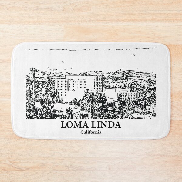 Item preview, Loma Linda CA - Ink Cityscape Illustration designed and sold by Lakeric Cityscapes.