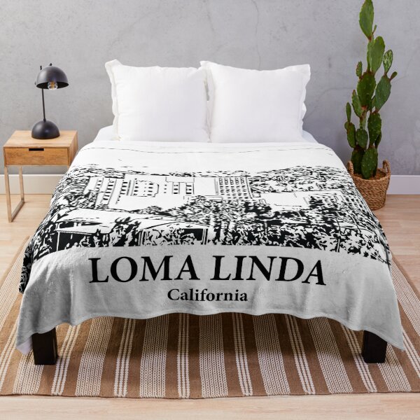 Item preview, Loma Linda CA - Ink Cityscape Illustration designed and sold by Lakeric Cityscapes.