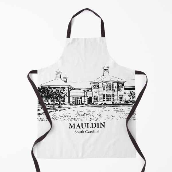 Item preview, Mauldin SC - Ink Cityscape Illustration designed and sold by Lakeric Cityscapes.