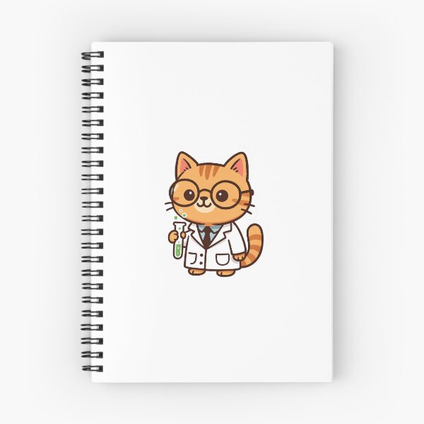 Item preview, Nerdy Scientist Cat designed and sold by jensenlovescats.