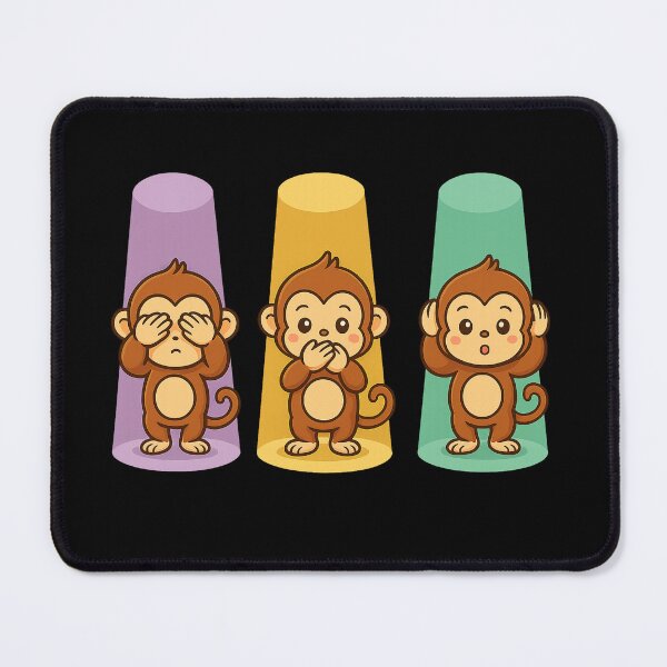 Item preview, See No Evil Hear No Evil Speak No Evil – Cute Monkey Trio Illustration designed and sold by thesmilngnature.