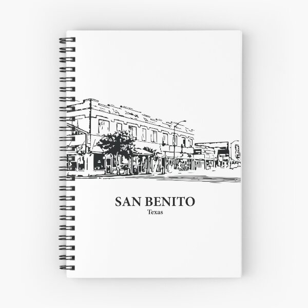 Item preview, San Benito TX - Ink Cityscape Illustration designed and sold by Lakeric.