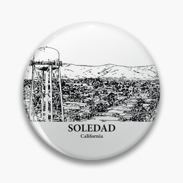 Item preview, Soledad CA - Ilustración de paisaje urbano en tinta designed and sold by Lakeric Cityscapes.