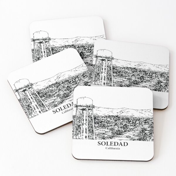 Item preview, Soledad CA - Ilustración de paisaje urbano en tinta designed and sold by Lakeric Cityscapes.