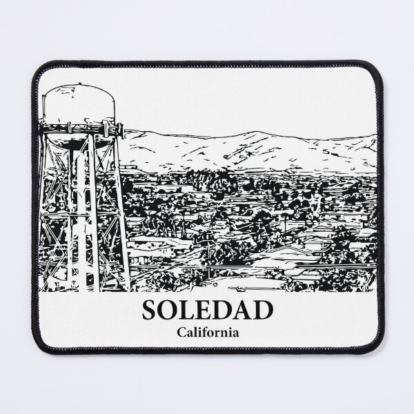 Item preview, Soledad CA - Ilustración de paisaje urbano en tinta designed and sold by Lakeric Cityscapes.