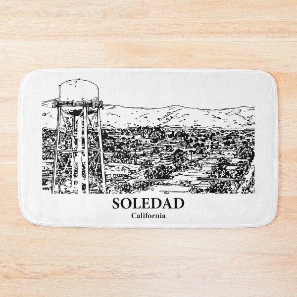 Item preview, Soledad CA - Ink Cityscape Illustration designed and sold by Lakeric Cityscapes.