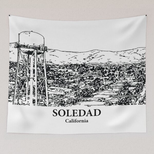 Item preview, Soledad CA - Ink Cityscape Illustration designed and sold by Lakeric Cityscapes.