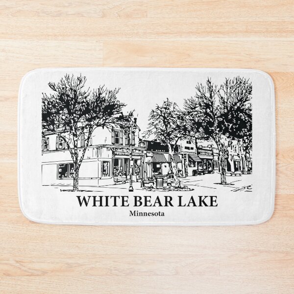 Item preview, White Bear Lake MN - Ink Cityscape Illustration designed and sold by Lakeric Cityscapes.