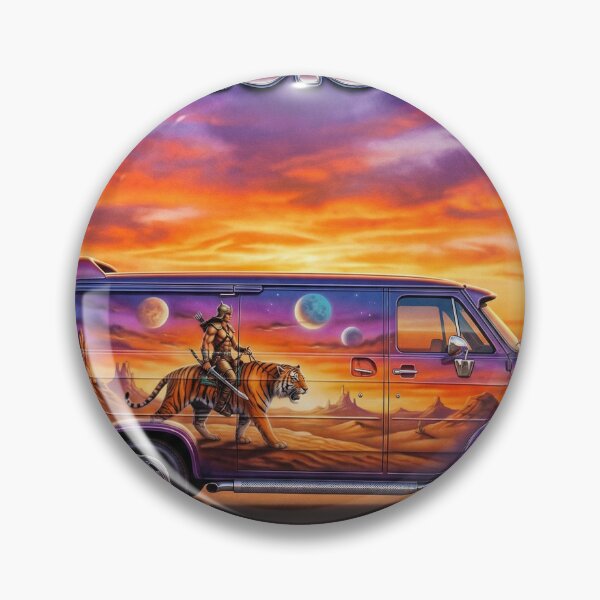 Item preview, California Cruiser - Retro 1970s Custom Van Airbrush Art designed and sold by Cozy-Old-Pub.
