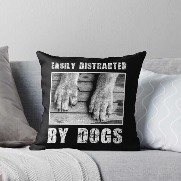 Item preview, Easily Distracted By Dogs - Funny Dog Lover Quote designed and sold by JavaGraph.