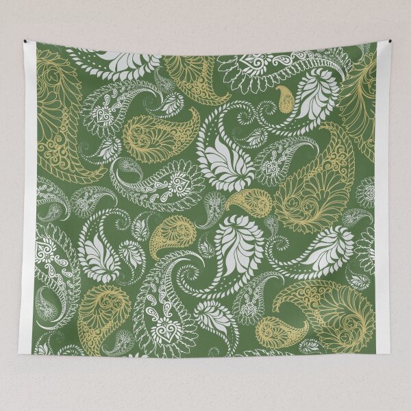 Item preview, Seamless paisley pattern featuring elegant and flowing ornamental shapes with a timeless aesthetic designed and sold by Line-Aura.