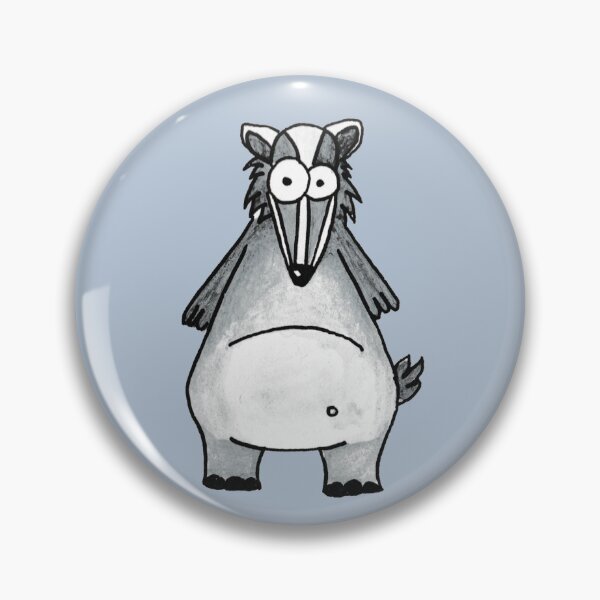 Item preview, The Scriptorium Badger: Quirky Hand-Drawn British Wildlife Watercolour designed and sold by Englandbear.